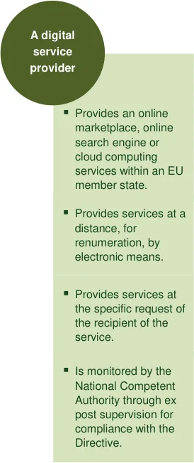 Figure 8.7 Categorisation criteria for service providers