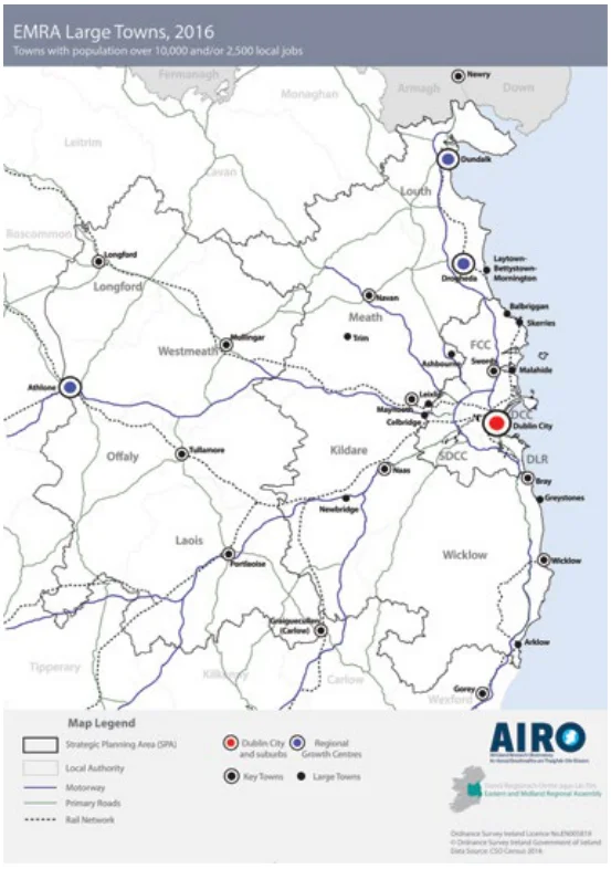 Figure 4.1 EMRA Large Towns (> 10,000 population)