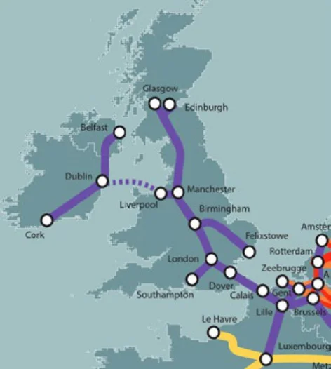 Figure 11.1: TEN – T Core Network (North Sea – Mediterranean).