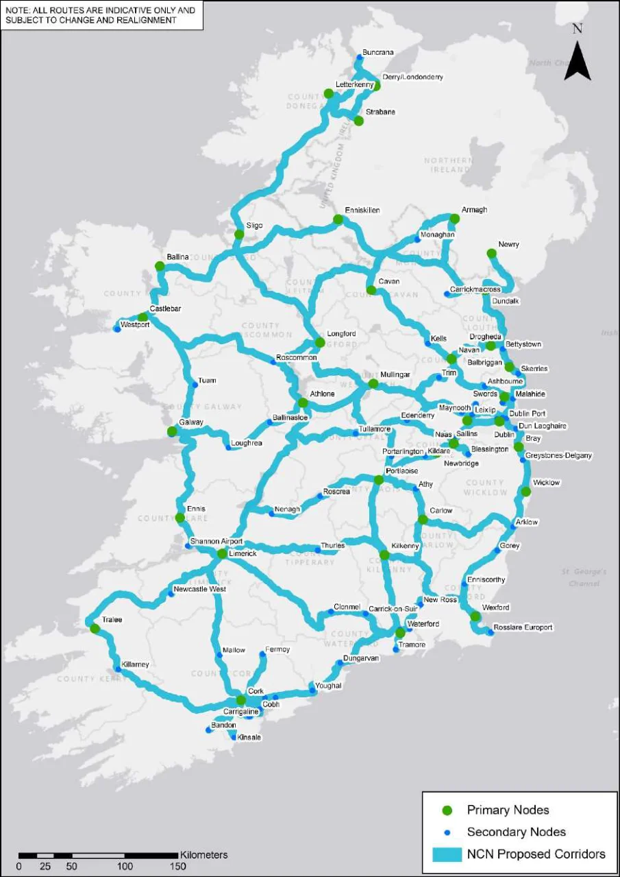 Figure 6.1 Preferred Corridors for NCN Post Public Consultation