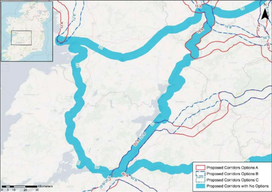 Table 19. Appraisal Relating to Corridor 19 Athlone to Tullamore (via Royal Canal)