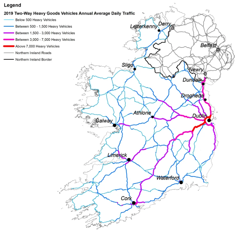 Figure 3.5 National weekday HGV movements, 2019