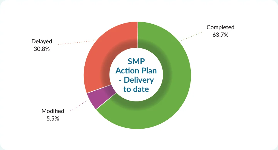 Figure 1: Action delivery status – final report